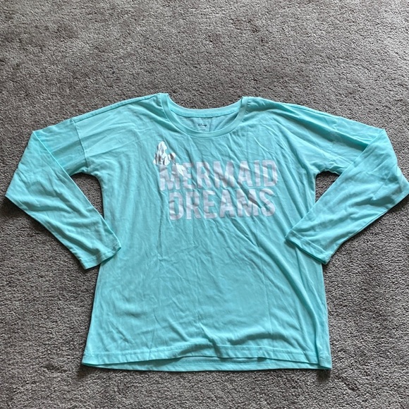 Disney Aqua Green Mermaid Dreams Pajama Set SIZE M - Picture 2 of 6